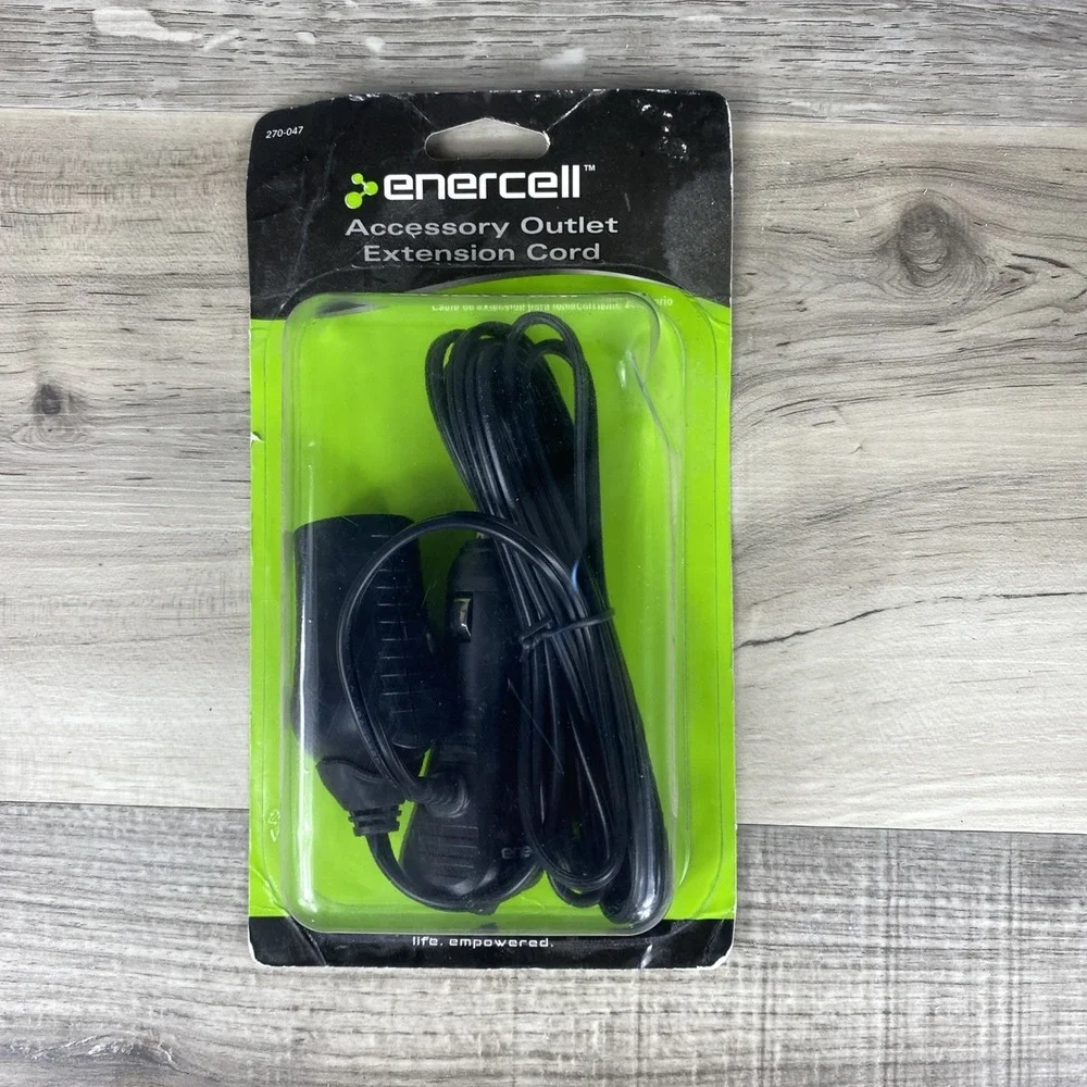 Enercell (Radio Shack) 12v 10A DC Cigarette Lighter Extension Cord 10FT 270-0047